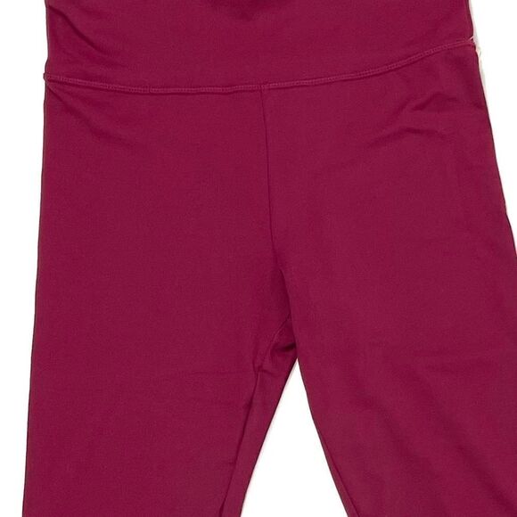 THREADS 4 THOUGHT | "T4T" Womens Athletic Leggings Crop Mid Rise Medium Burgundy - Picture 8 of 9